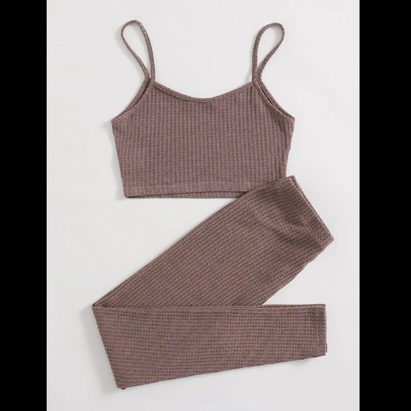 Shein | 2 piece waffle lounge set size small - Picture 3 of 10